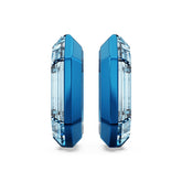 Lucent hoop earrings, Octagon shape, Small, Blue